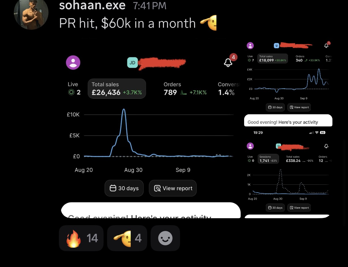 Client result — PR hit, $60k in a month, shared live by a Transmutation client